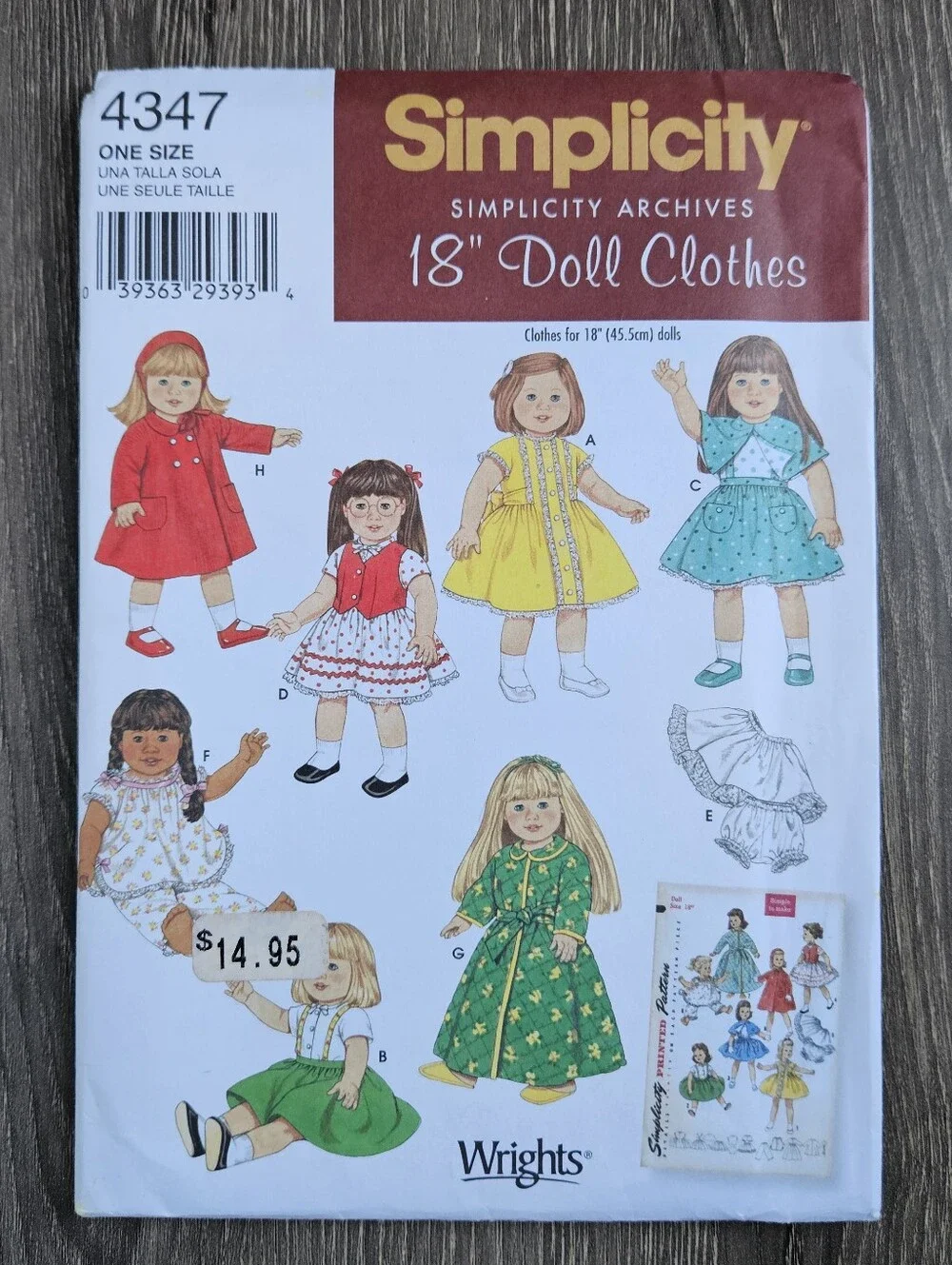 NEW Simplicity 4347 18